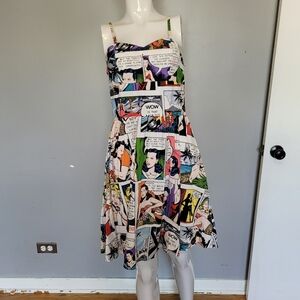 Retrolicious Comic Print Dress, VGUC, Size S